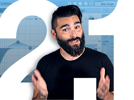 Floating head of a man giving an instructional presentation with the numbers 2.1 behind him.