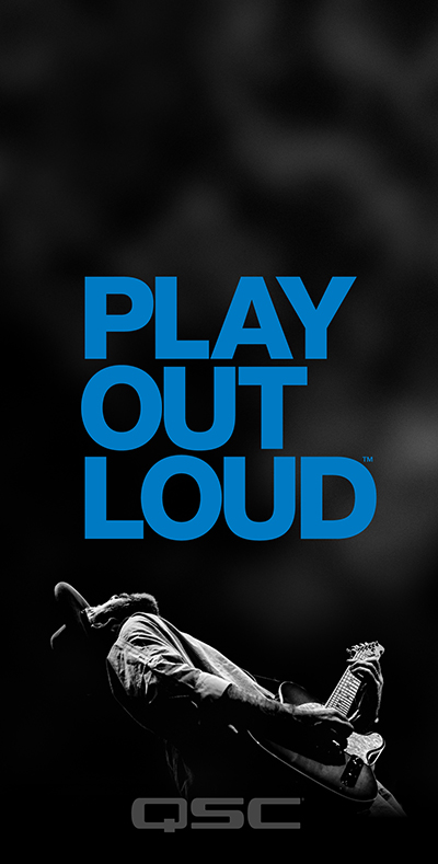 Image of a man playing guitar, image text: Play Out Loud