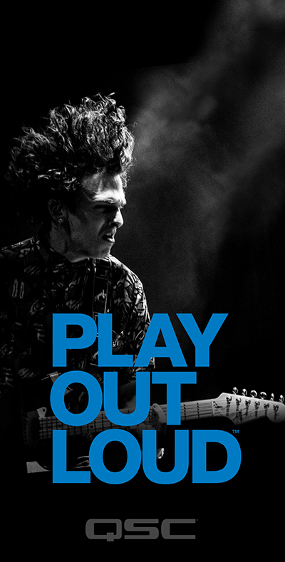 Close up image of a man playing guitar, image text: Play Out Loud