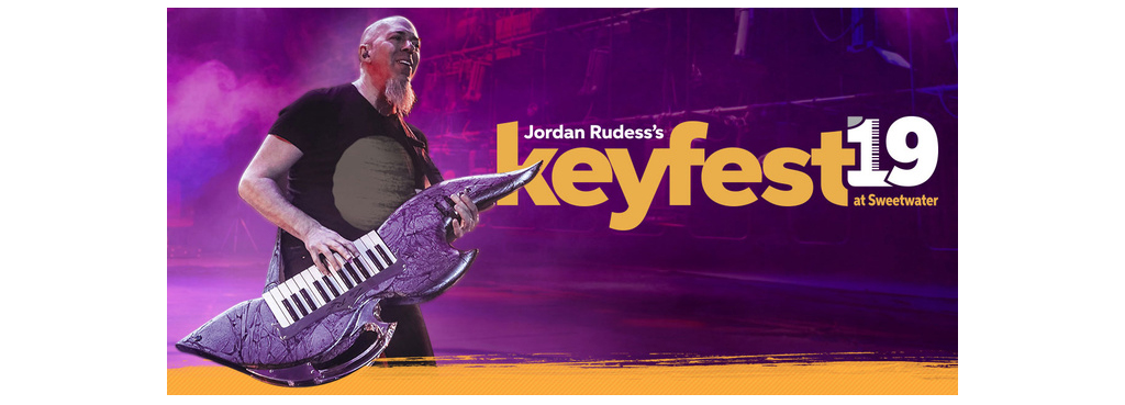 Banner for Jordan Rudess performance at Keyfest19